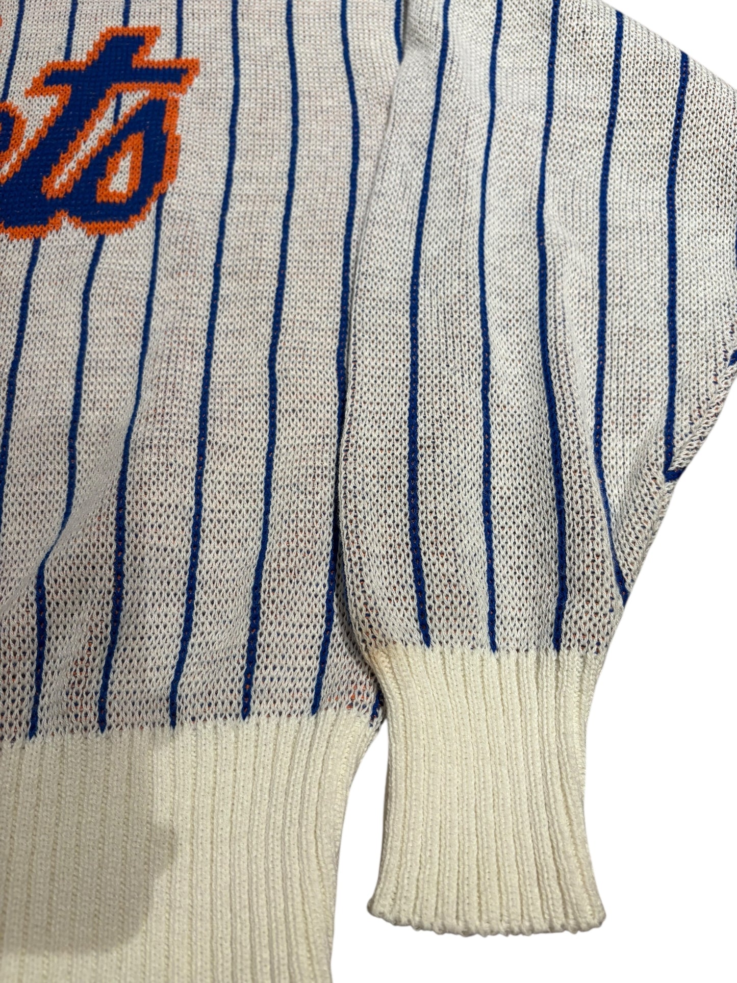 1980s Cliff Engle New York Mets Pinstripe knit sweater