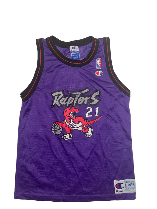 Vintage Toronto Raptors Marcus Camby champion Jersey YOUTH Large