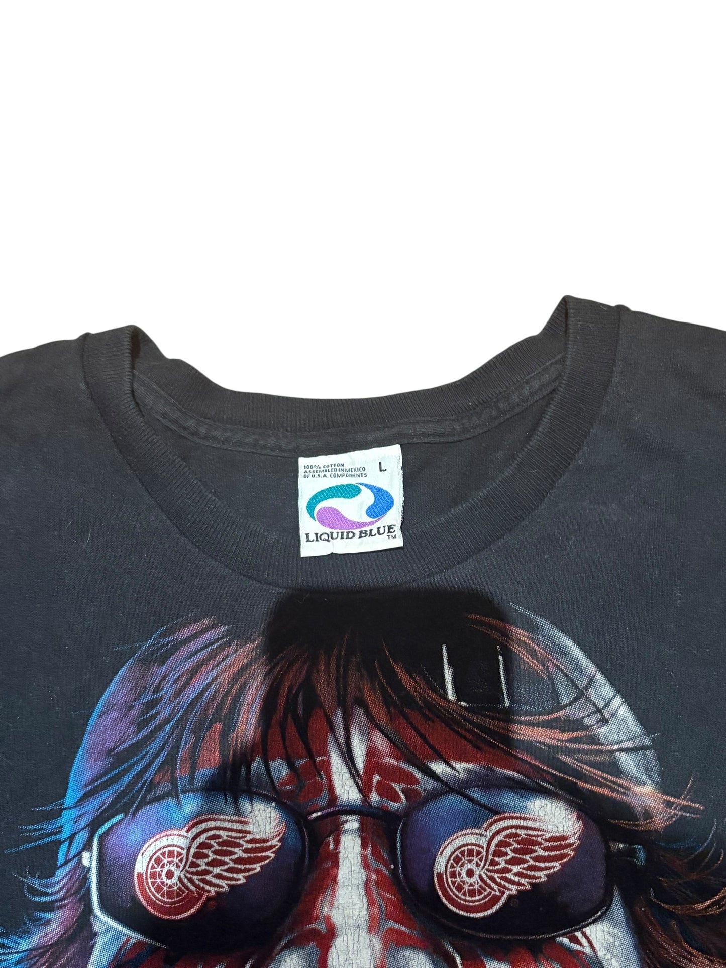 Vintage Detroit red wings puck head t shirt