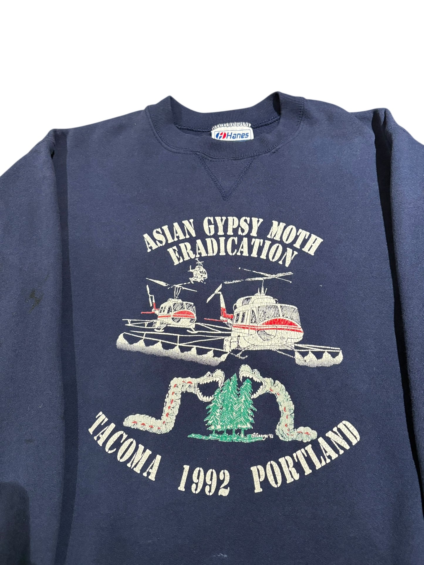 90s Asian Gypsy moth eradication crewneck