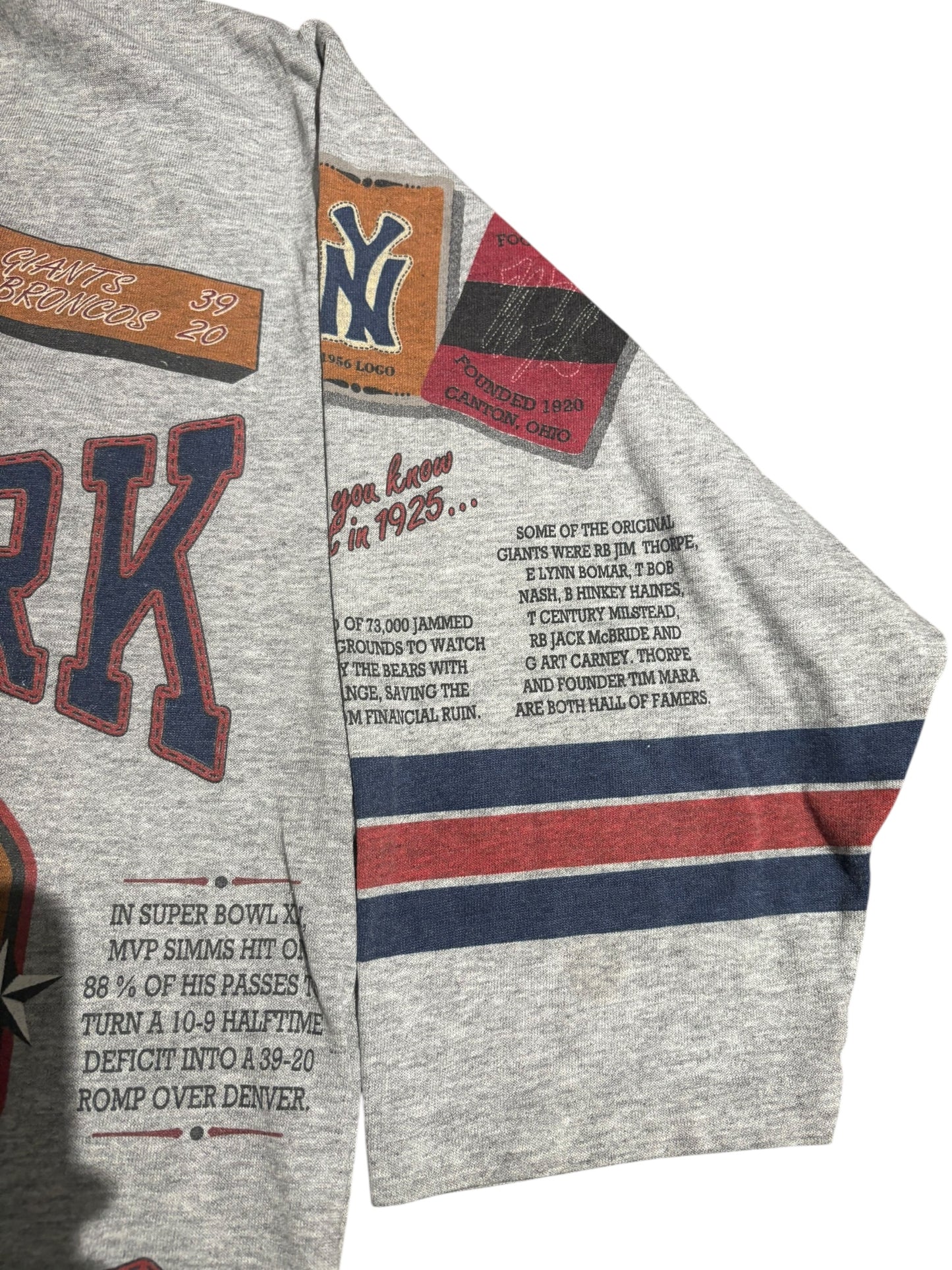 1990s Long gone 3/4 sleeve New York giants tee
