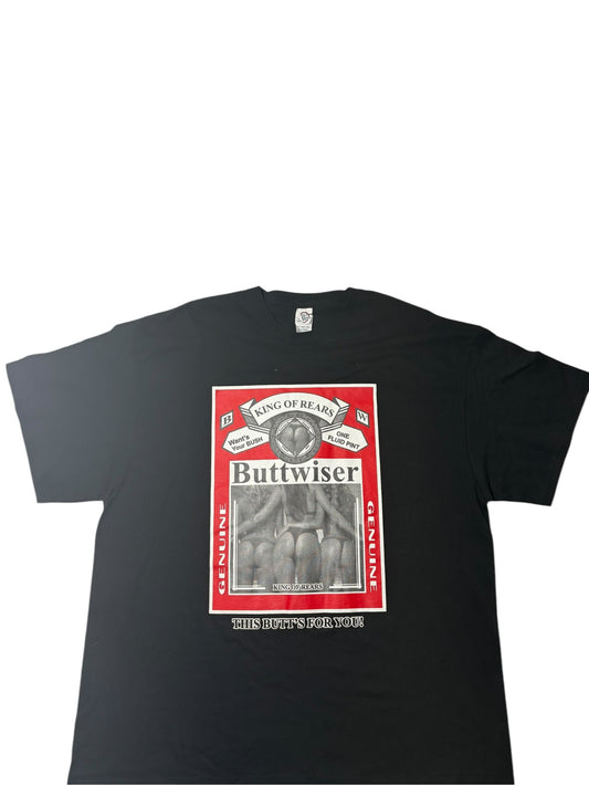 Modern “Buttwiser” humor parody tee