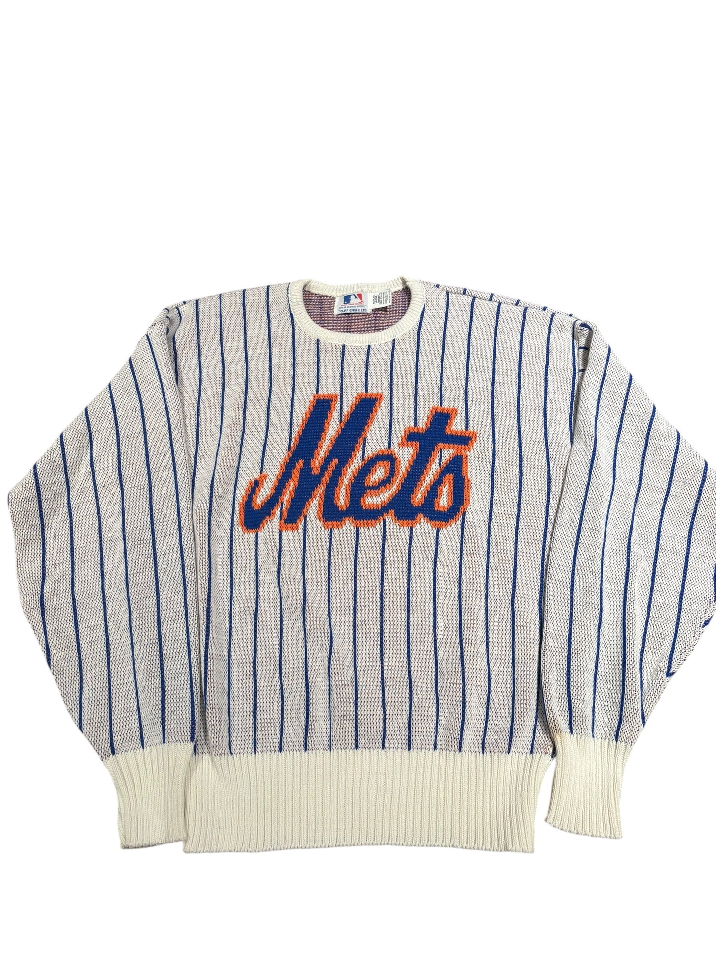 1980s Cliff Engle New York Mets Pinstripe knit sweater