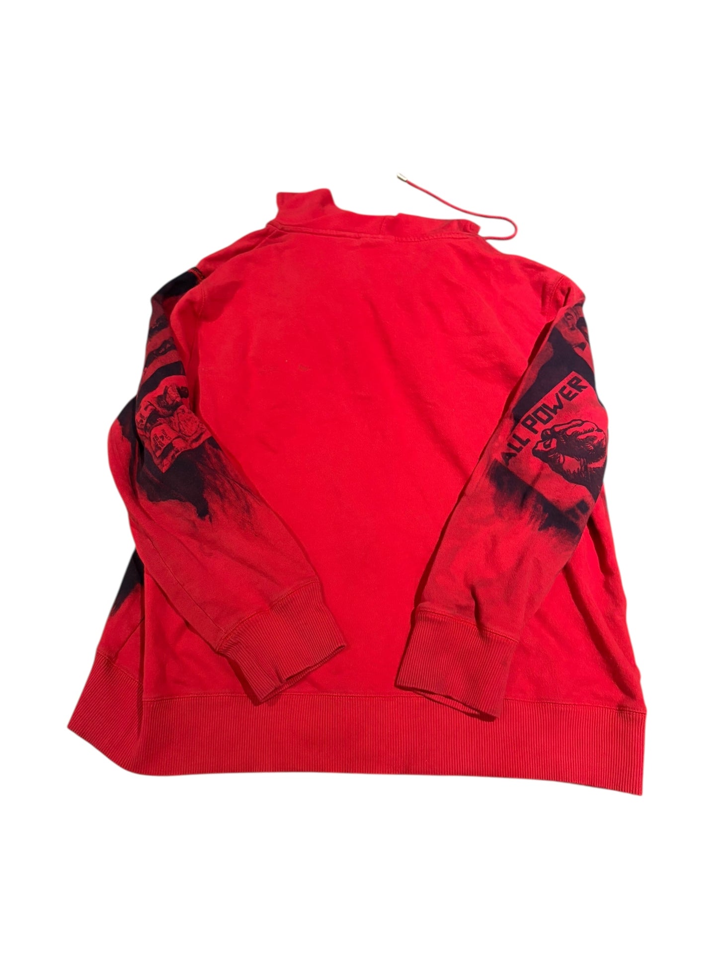 Vintage black power all over print hoodie size 1