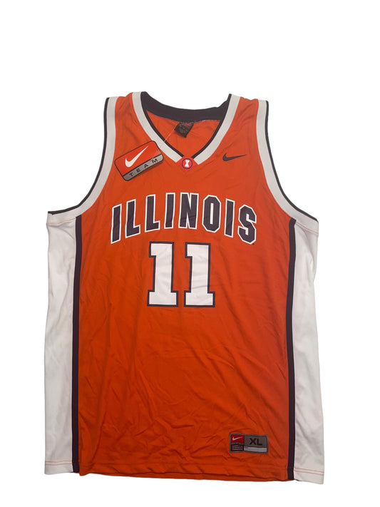 Vintage University of Illinois Fighting Illini basketball jersey size XL new with tags
