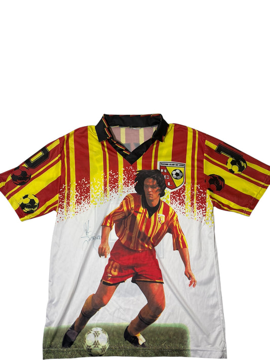 Vintage 1990s RC Lens autographed jersey size L/XL