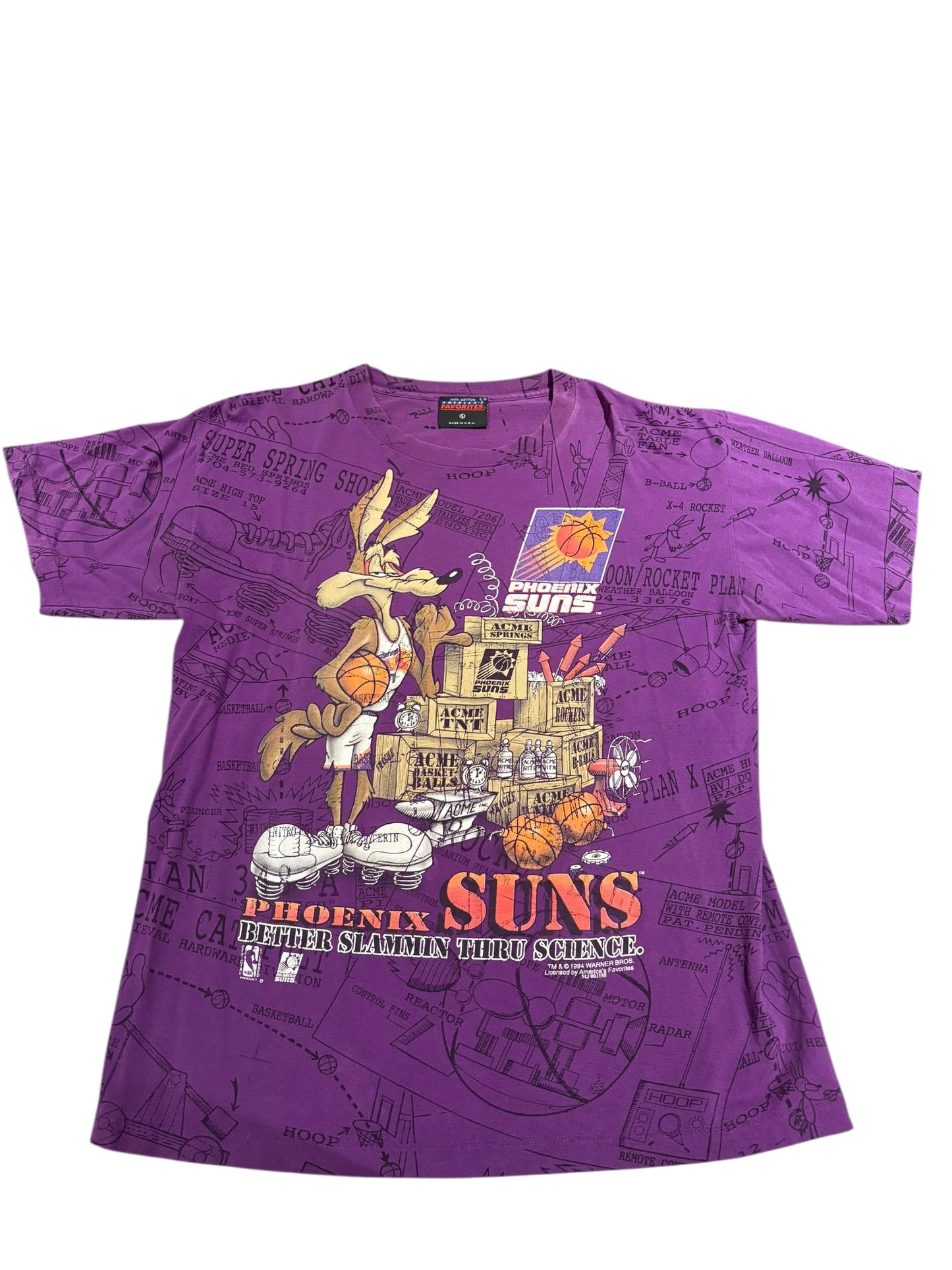 Wiley coyote Phoenix sun’s explosion all over print tee