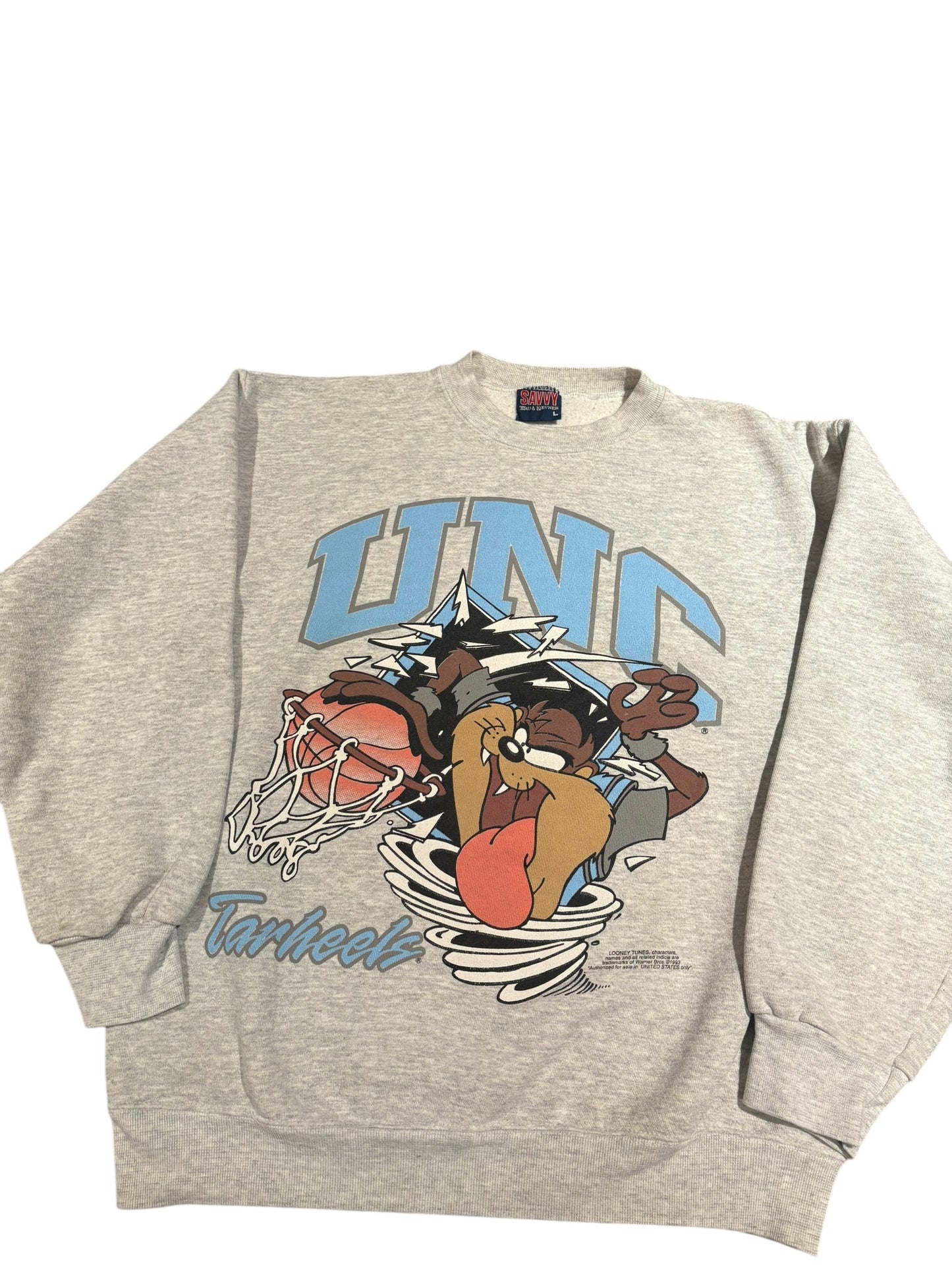 1993 Looney tunes UNC Basketball crewneck