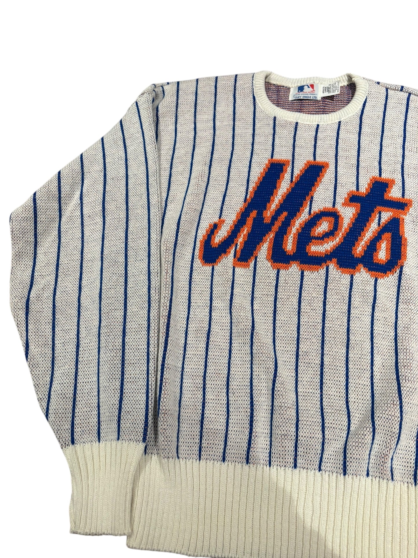 1980s Cliff Engle New York Mets Pinstripe knit sweater