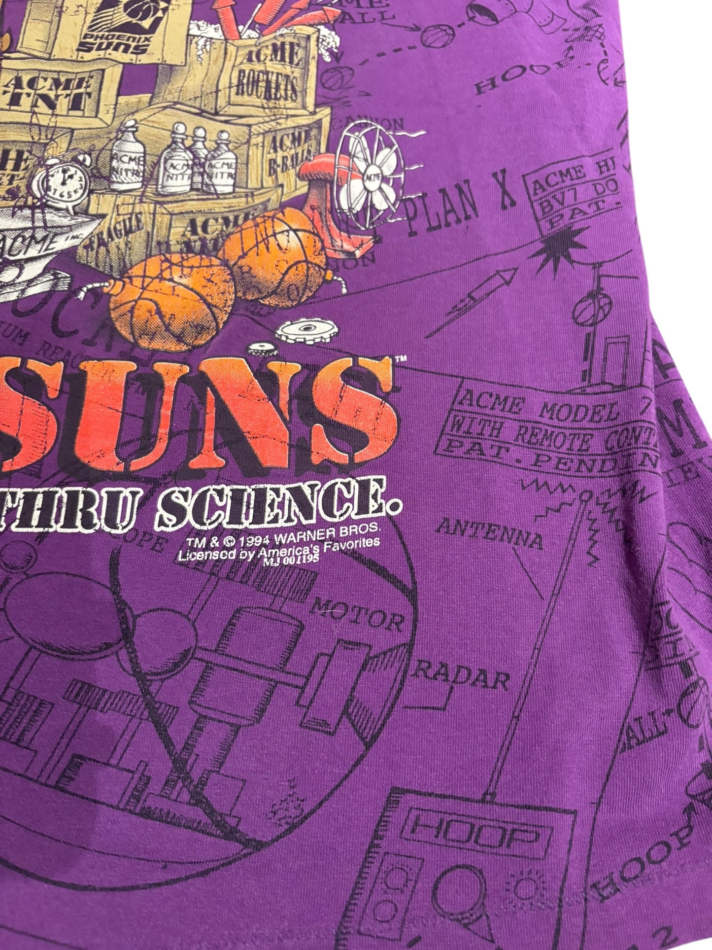 Wiley coyote Phoenix sun’s explosion all over print tee