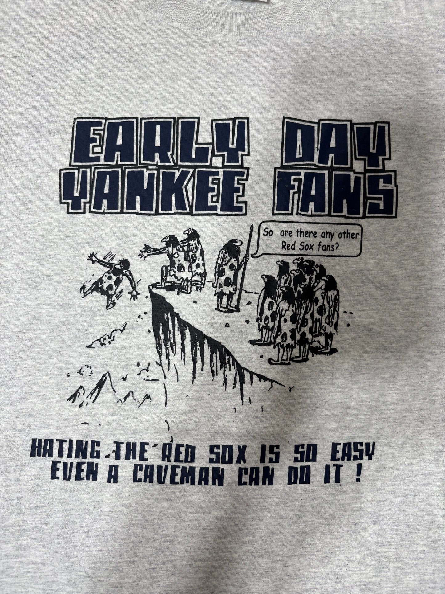 Vintage Y2K caveman Yankees fan tee