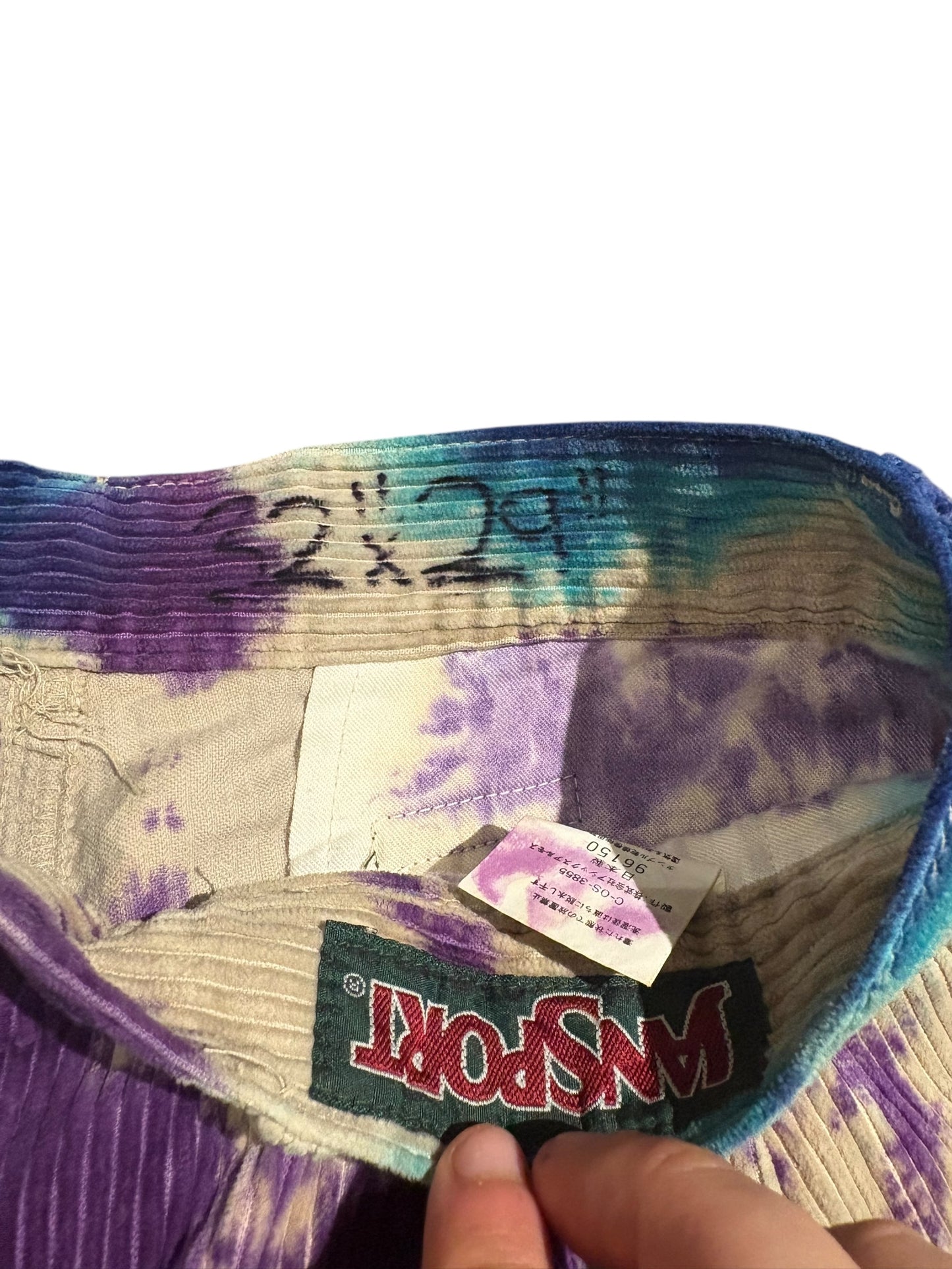 90s Tye Dyed jansport corduroy jeans 32 x 29