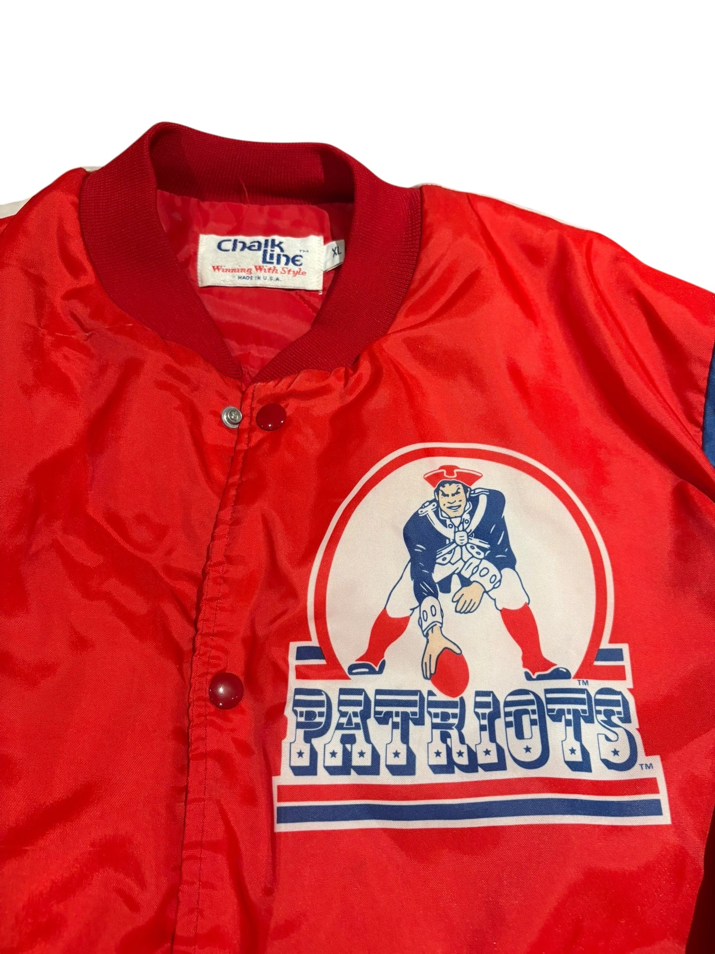 Vintage 1980s New England Patriots Chalkline fanimation jacket