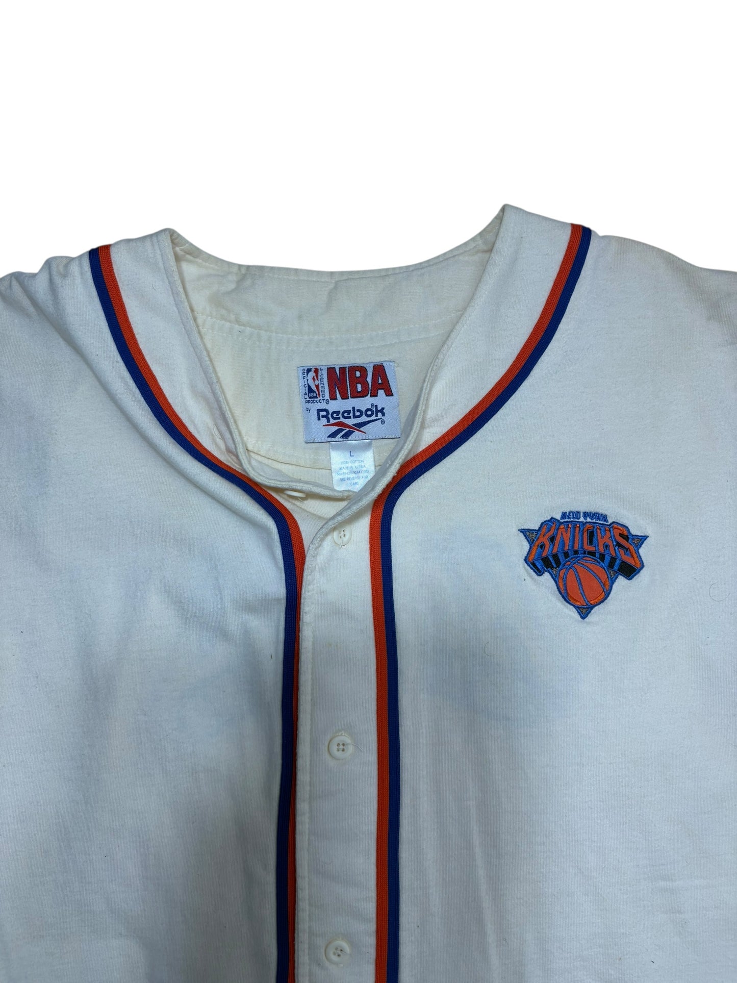 Vintage New York Knicks sleeveless baseball jersey